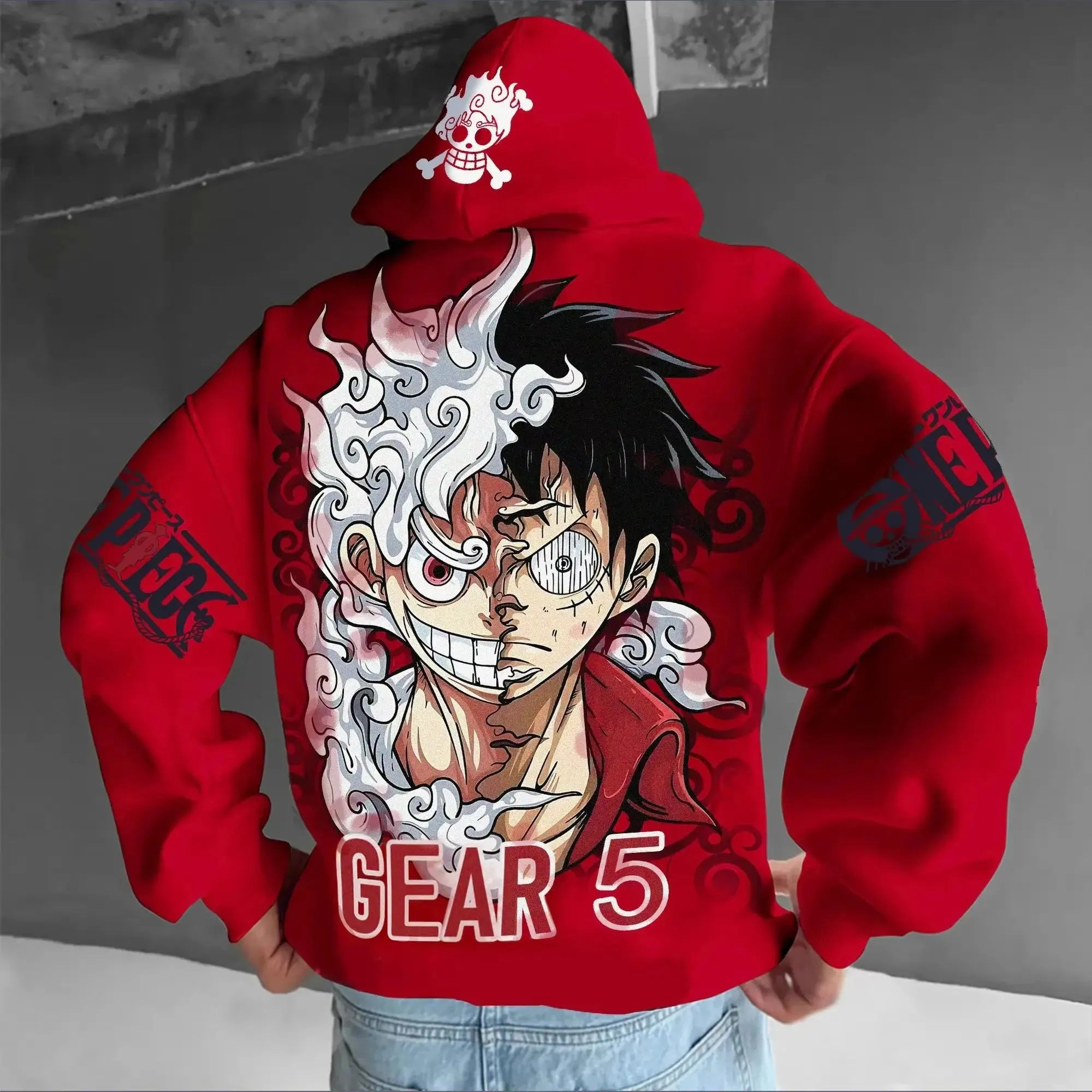 One piece Inspired Gear 5 Hoodie, Box fit, Square hood