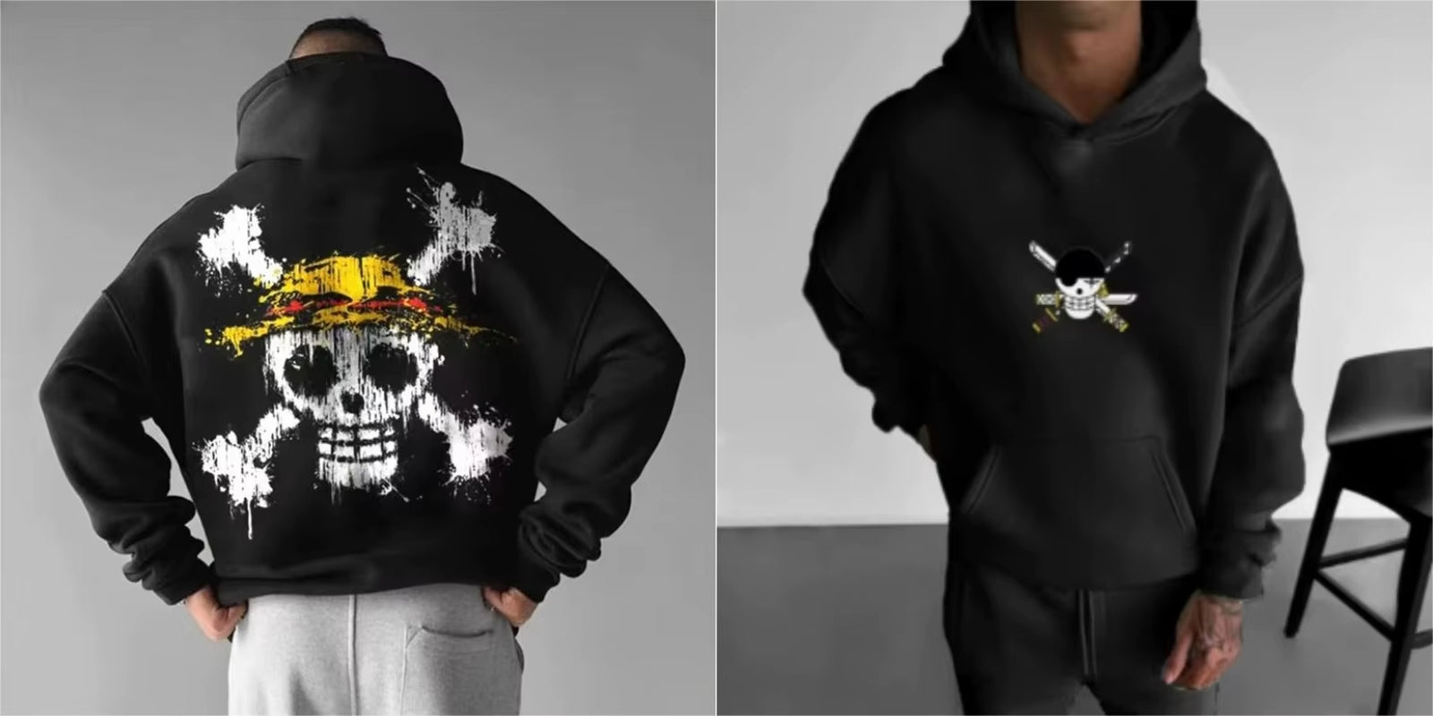 One piece inspired Hoodie, Box fit