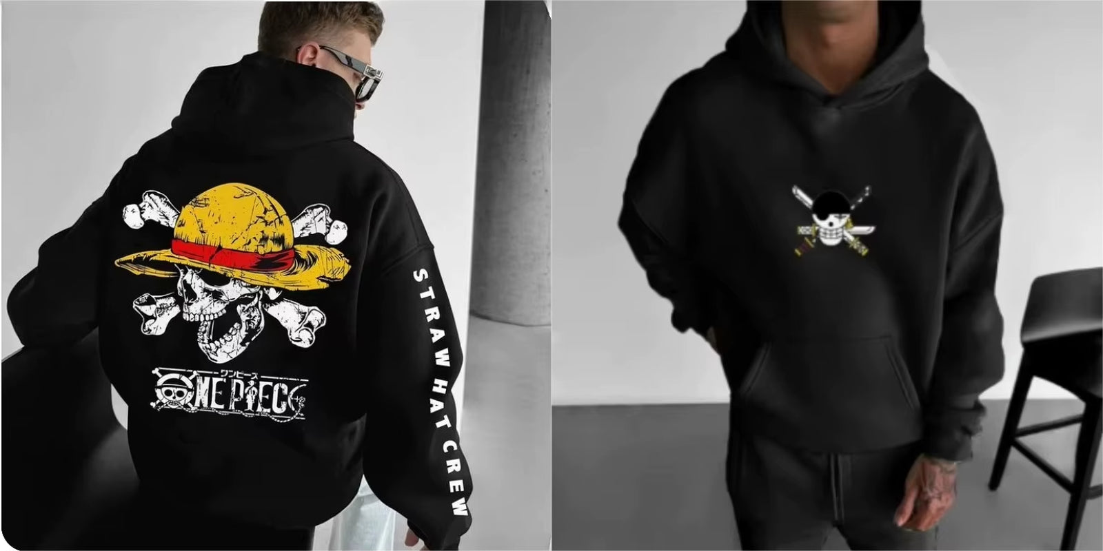 One piece inspired Hoodie, Box fit